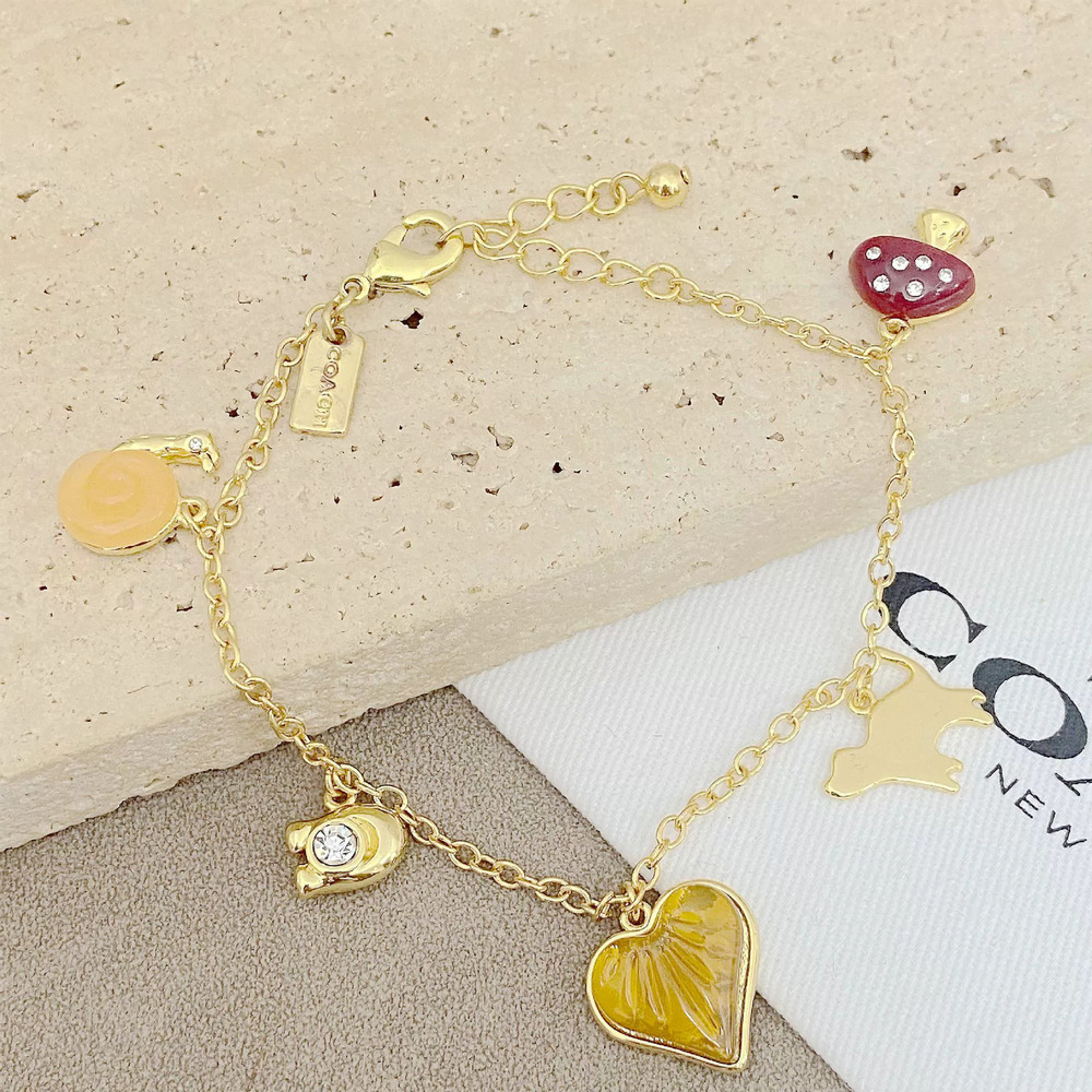 Coach Fruit Drip Oil Stainless Steel Bracelet